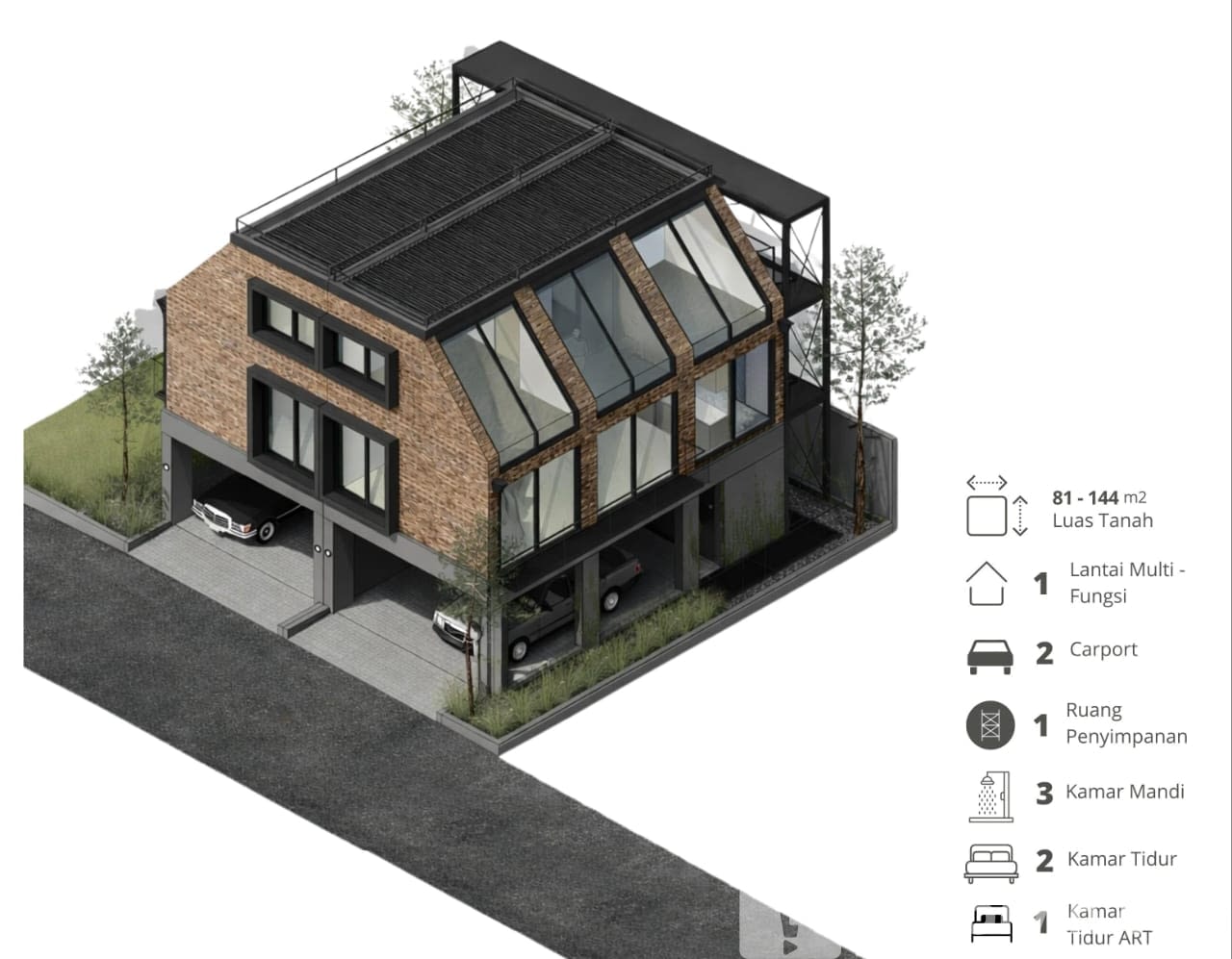 DIJUAL RUMAH TYPE LOFT DI  CLUSTER TANJUNG BARAT, TB SIMATUPANG - JAKSEL